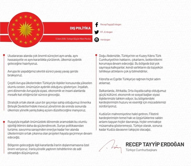 Son dakika: Başkan Erdoğan'dan yeni yasama yılına dair mesaj-5