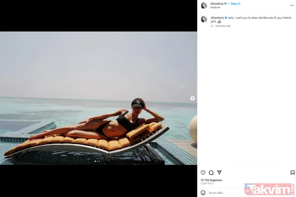 Dilan Çiçek Deniz ile Mert Yazıcıoğlu 'nun tatil pozları ortalığı yaktı geçti "Beni Fransız kızları gibi..." Dilan'ın bikinili pozu olay - 12