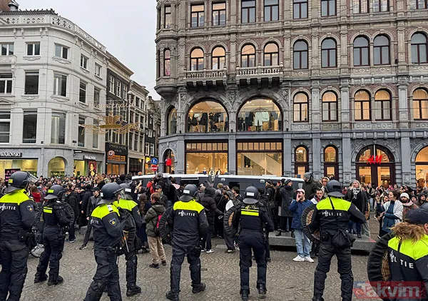 Amsterdam'da Filistin destekçilerine siyonist müdahale! Amsterdam Belediye Meclis üyesi de gözaltına alındı - 16