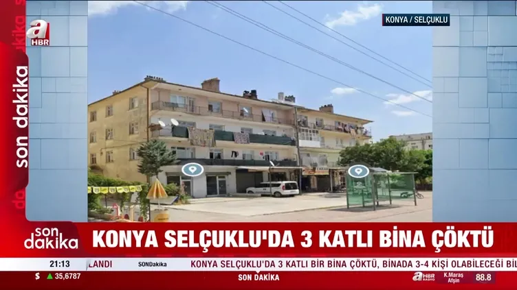 Konya Selçuklu’daki binanın çökmeden önceki görüntüsü ortaya çıktı!