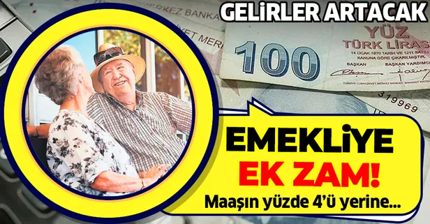 Gelirlerde 382 liraya varan artış olacak! Emekliye ek zam: Maaşın yüzde 4’ü yerine 8-10’una...