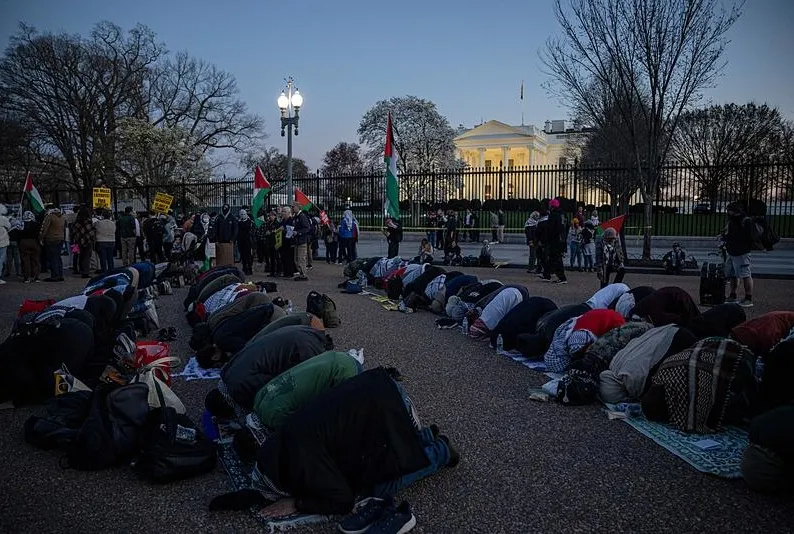 Beyaz Saray önünde İsrail protestosu