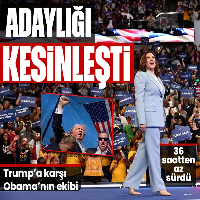Joe Bidenın desteklediği Kamala Harrisin adaylığı kesinleşti! 36 saatten az sürdü!
