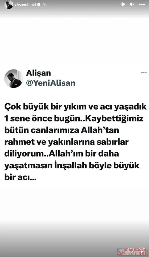 Ünlülerden 6 Şubat paylaşımları: Unutmadık, unutmayacağız! Alişan, Esra Erol, Demet Akalın, Pınar Altuğ, Özge Törer, Burak Özçivit... - 4