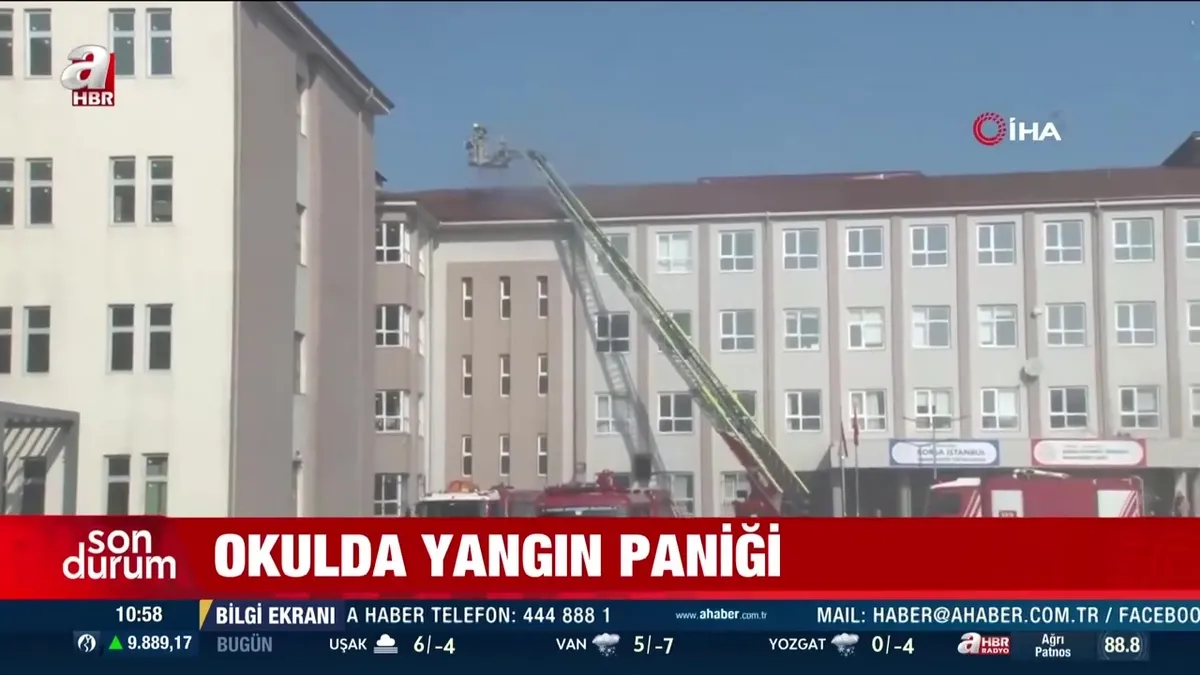 Arnavutköy'de okulda yangın paniği!