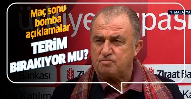 Galatasaray Teknik Direktörü Fatih Terim’den Yeni Malatyaspor maçının ardından flaş sözler: Kontratım bitiyor...
