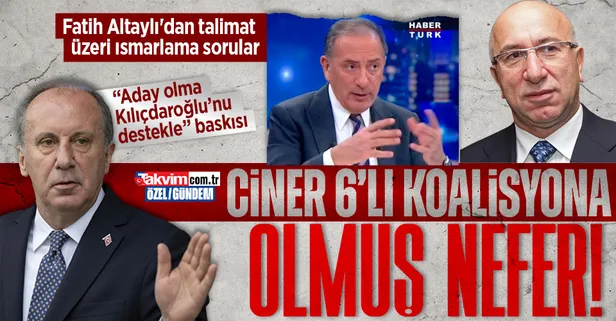 Habertürk'ten Muharrem İnce'ye "Aday olma Kılıçdaroğlu'nu destekle" baskısı! Fatih Altaylı'dan ısmarlama sorular: Talimat Ciner'den mi?