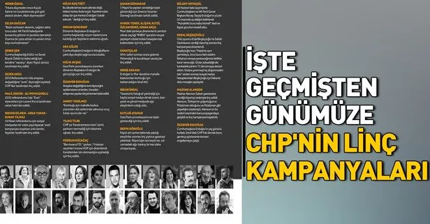İşte CHP'nin linç kampanyaları
