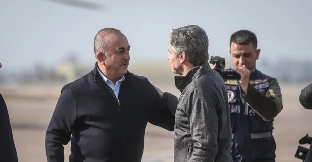 İçişleri Bakanı Çavuşoğlu ve Blinken deprem bölgelerinde inceleme bulunmak üzere Hatay'a gitti!