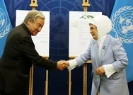 Emine Erdoğan BM Genel Sekreteri Guterres ile görüştü