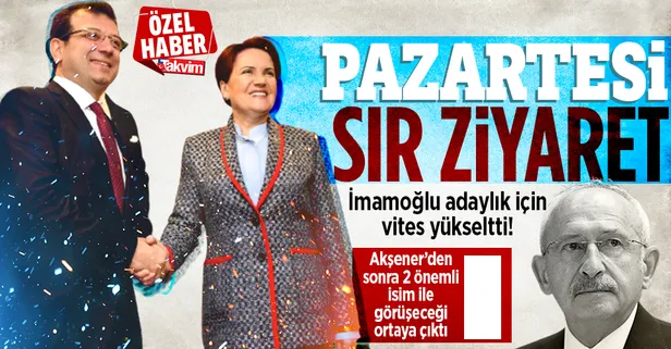 Ekrem İmamoğlu adaylık için dümeni Ankara'ya kırdı! Pazartesi Meral Akşener'den sonra 2 önemli isimle görüşeceği ortaya çıktı