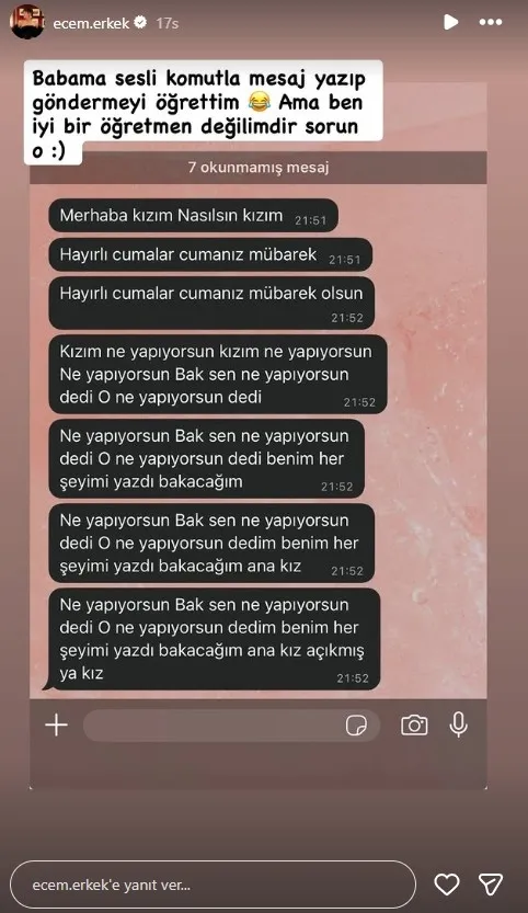 ecem-erkek-babasiyla-yazismalarini-ifsa-etti-1774441397143.jpg "Benim her şeyimi yazdı" Ecem Erkek babasıyla yazışmalarını ifşa etti! Sesli komut imtihanı...-7