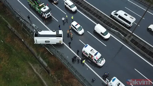 Eyvah eyvah! Yürekler ağza geldi! Cezaevi aracı viyadükte asılı kaldı - 3