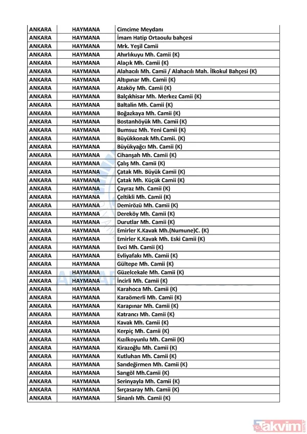 İstanbul, Ankara ve İzmir'de hangi camilerde cuma namazı kılınacak? İşte cuma namazı kılınacak camiler | Liste belli oldu - 21