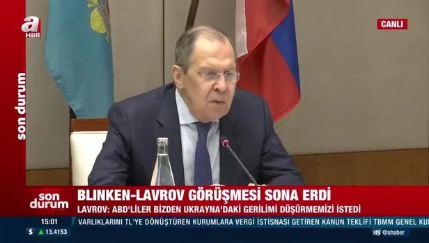Savaşın eşiginde zirve! Blinken-Lavrov zirvesi sona erdi! Lavrov, "Rusya, Ukrayna halkı için tehdit değildir"