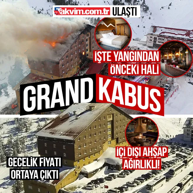Grand kabus! İşte Boludaki otelin yangın öncesi ve sonrası görüntüleri | 1 gecelik fiyatı ortaya çıktı