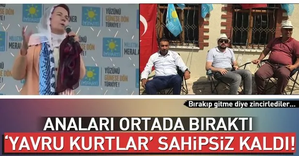 İYİ Partililer kendilerini Akşenerin evine zincirlediler