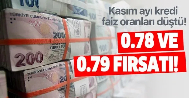 0.78 fırsatı! Kasım ayı kredi faizi Halkbank, Ziraat Bankası ve Vakıfbank...