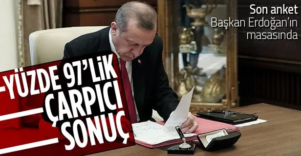 Son anket Başkan Erdoğan’ın önünde
