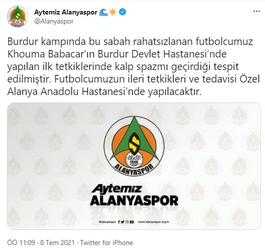 1625733114255.jpg SON DAKİKA! Alanyaspor'da Babacar şoku! Kalp spazmı geçirdi-6