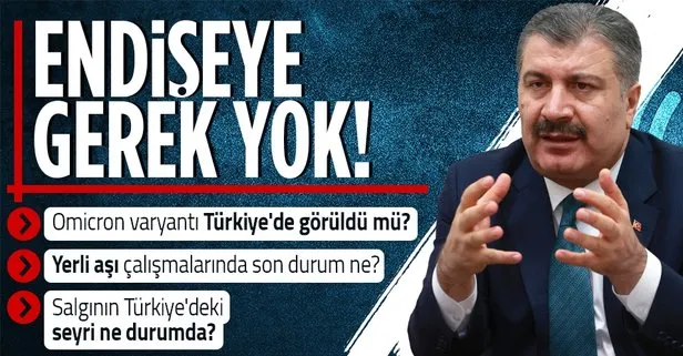 Bakan Koca açıkladı: Endişe verici bir gelişme yok!