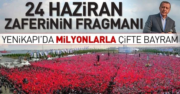 Yenikapı Miting Alanı’nda Büyük İstanbul Mitingine milyonlar akın etti