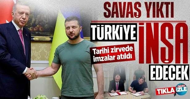 Son dakika: Başkan Erdoğan’ın ziyaretinde imzalar atıldı! Türkiye ile Ukrayna arasında altyapı anlaşması