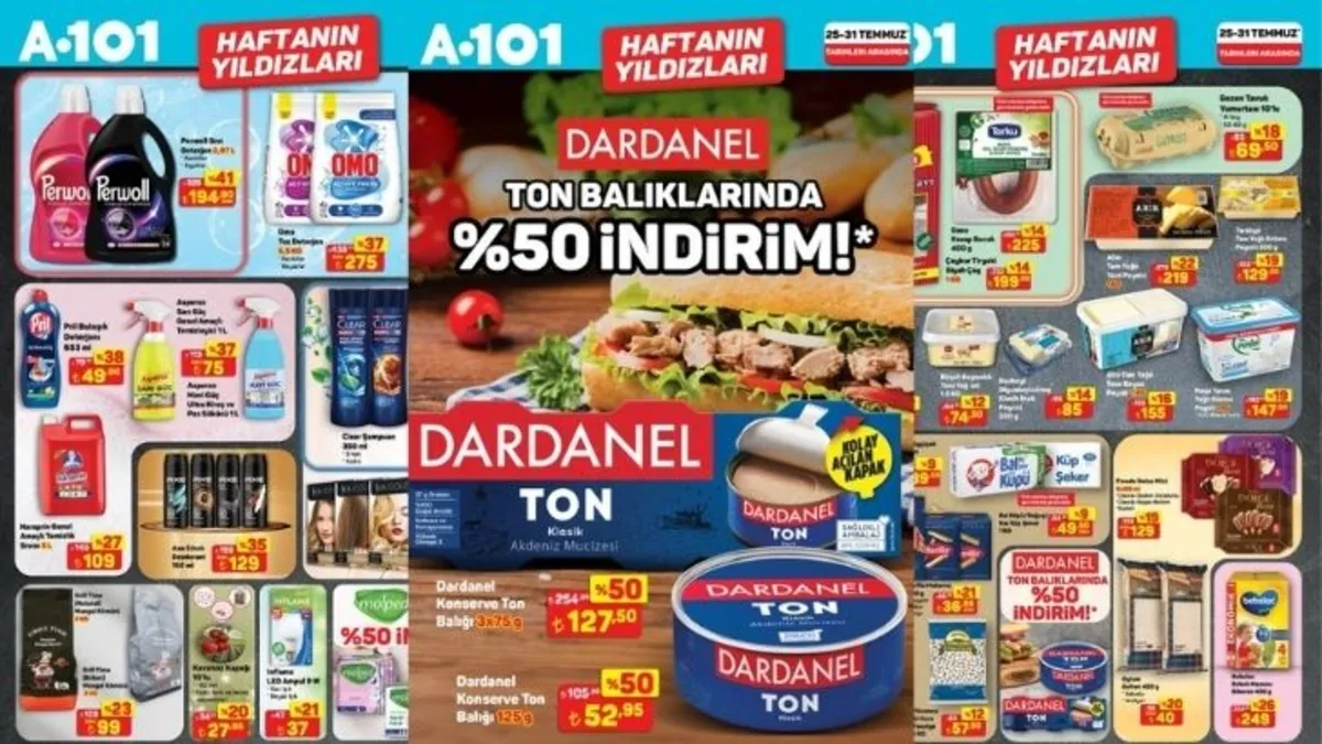 Yeni A101 Aldın Aldın broşürü yayınlandı! Yalnızca 1 hafta sürecek! Finish, Dardanel, Molped ve Çerezya indirimi
