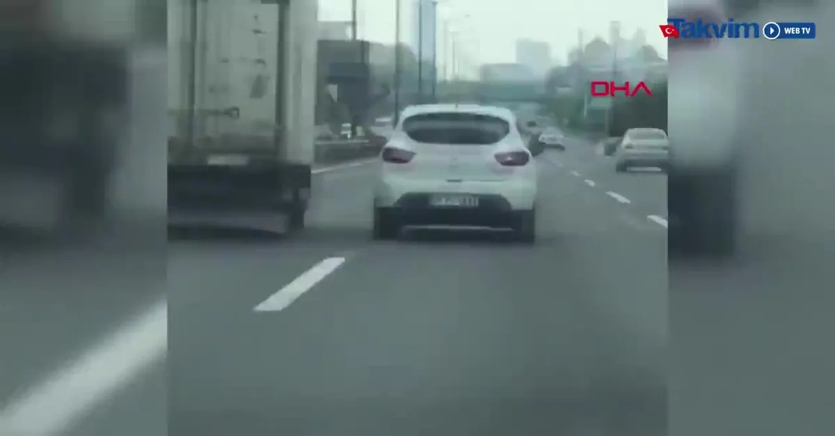 Tem'deki baltalı sürücü gözaltına alındı (Video)