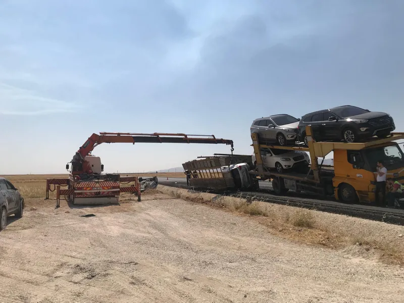 Lüks cip taşıyan TIR devrildi! - 4