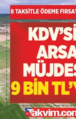 Milli Emlak satıyor 9.000 TL'ye KDV'siz arsa! İster ev dikin ister ticarete dökün! 340,89 - 7 bin 32 metrekare arasında...