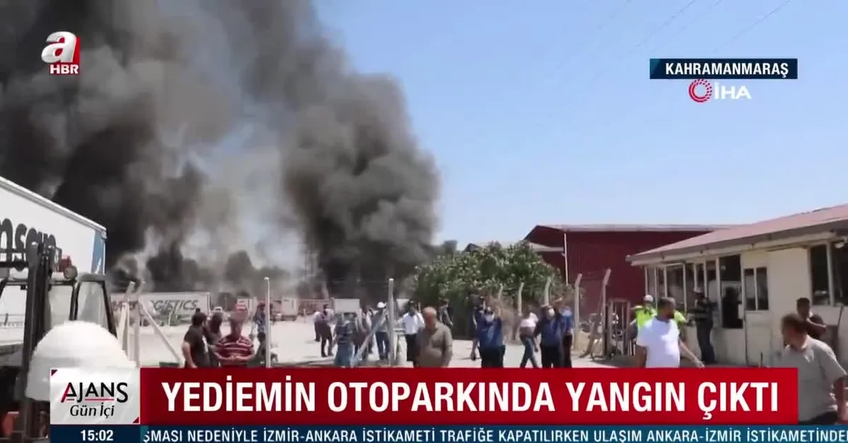 Yediemin otoparkında yangın! Kahramanmaraş’ta otoparktaki 71 araç alev alev yandı! Soruşturma başlatıldı