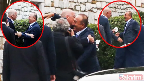 SON DAKİKA: Uluslararası ajanslar Çavuşoğlu ile Dendias'ın sarılmasını son dakika geçti - 2