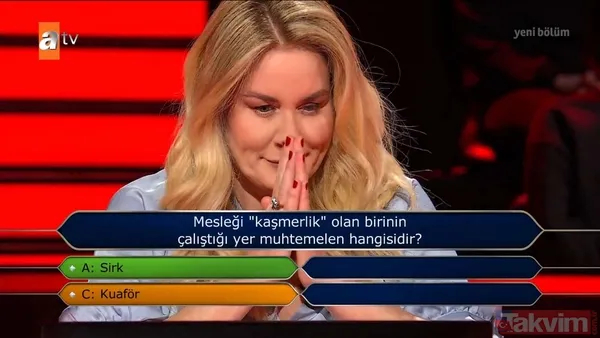 Kim Milyoner Olmak İster'de Kenan İmirzalıoğlu sordu: Mesleği 'Kaşmerlik' olan biri nerede çalışır? - 5