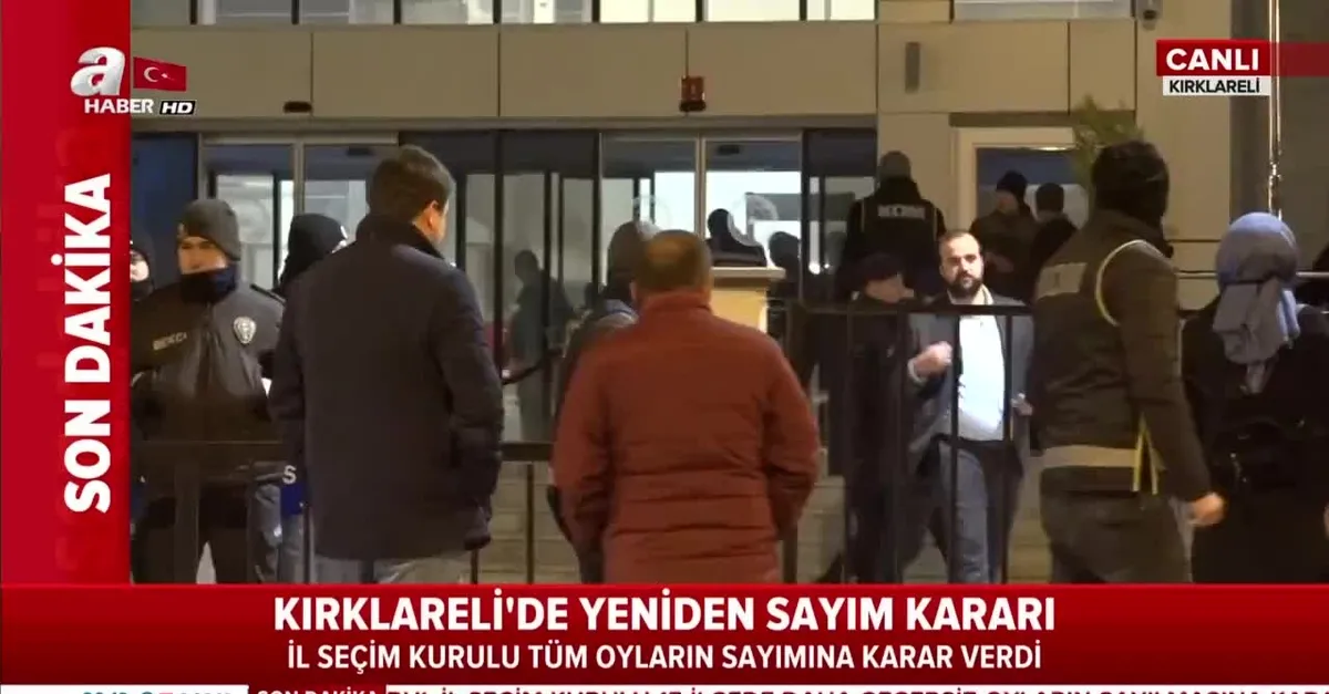 Kırklareli'nde yeniden sayım kararı