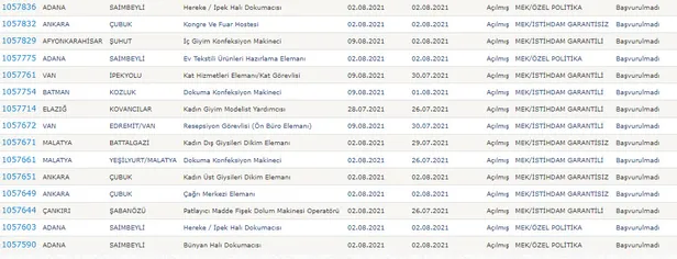 Aylık ücret, açık iş kolları, başvuru adresi! Günlük 110 lira cep harçlığı! Haftanın istihdam garantili meslek kursları!-6