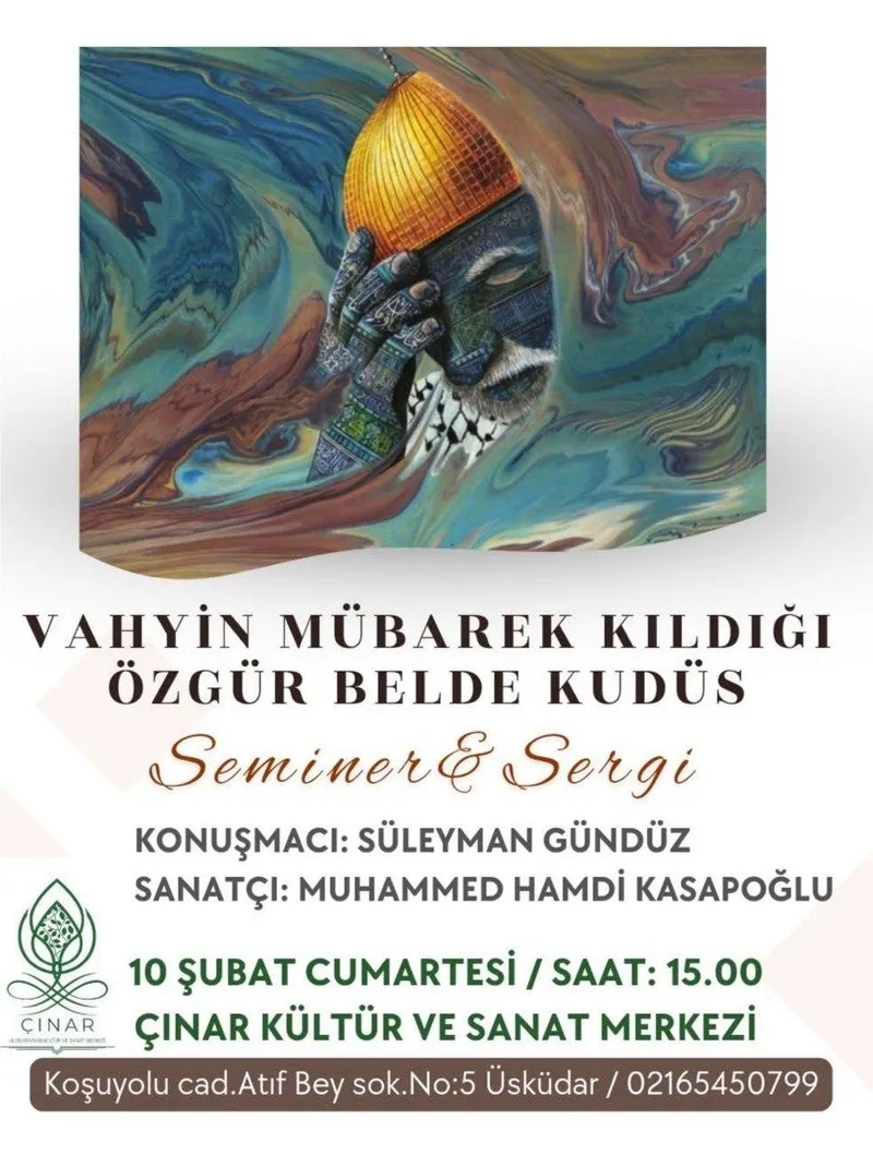 vahyin-mubarek-kildigi-ozgur-belde-kudus-sergisi-cinar-kultur-ve-sanat-merkezinde-acildi-1707507989893.jpeg Çınar Uluslararası Kültür ve Sanat Derneği'nden anlamlı sergi | Muhammed Hamdi Kasapoğlu'nun eserlerinden oluşan 'Vahyin mübarek kıldığı özgür belde Kudüs' sanatseverlerle buluşacak-2