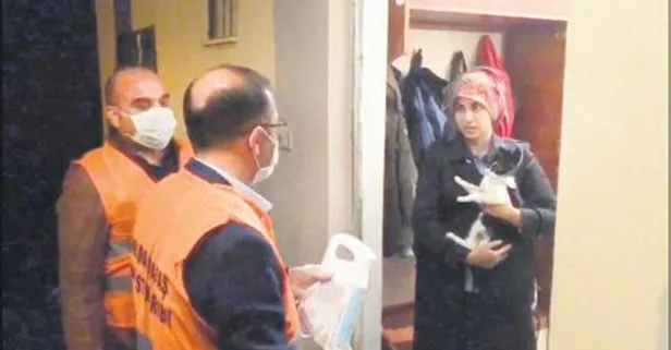 Kahramanmaraş’ta yaralı kedisinin ilacını Vefa Destek Grubu getirdi