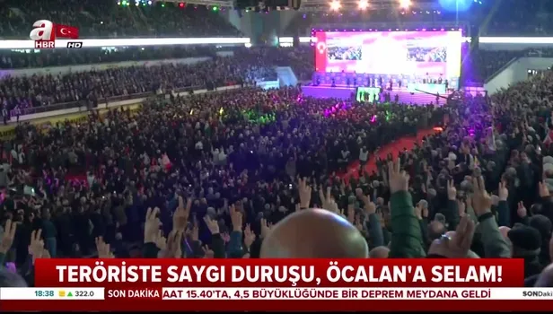 HDP kongresinde teröristbaşı Abdullah Öcalan'a destek sloganları! CHP de oradaydı...