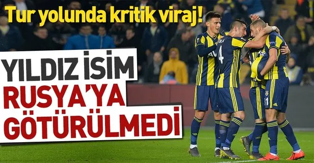 Fenerbahçe’nin Zenit maçı kadrosu belli oldu