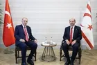 Başkan Erdoğan KKTC Cumhurbaşkanı Ersin Tatar ile bir araya geldi