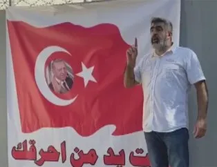 Türk bayrağı yakan alçaklara tokat gibi yanıt