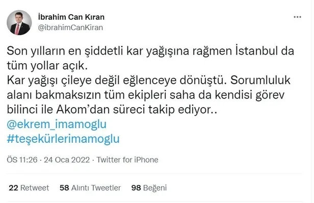 CHP'li İBB İstanbulluya kabusu yaşatırken onlar alay ediyor! CHP'li İbrahim Can Kıran, Ekrem İmamoğlu'na teşekkür etti-5