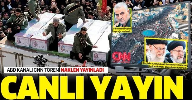Amerikan kanalı CNN Kasım Süleymani’nin cenaze törenini naklen yayınladı