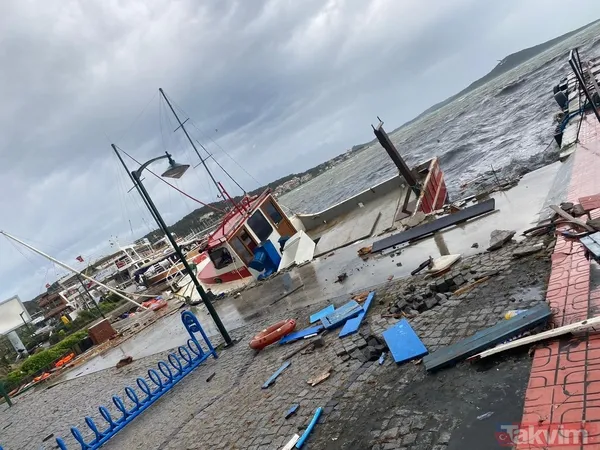 Turizm sezonu öncesi fırtına! Ayvalık'ta tekneler battı - 4