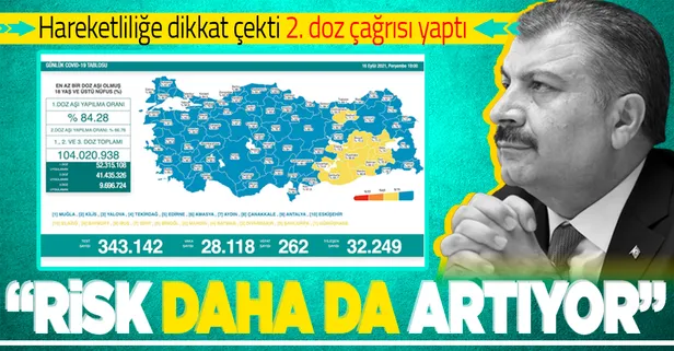 Son dakika: Sağlık Bakanlığı 16 Eylül 2021 koronavirüs vaka, vefat ve aşı tablosunu paylaştı