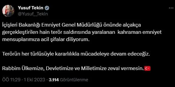 Son dakika: Ankara'da bombalı saldırı girişimi! İçişleri Bakanlığı PKK'lı teröristin kimliğini açıkladı: Kanivar Erdal kod adlı Hasan Oğuz-16
