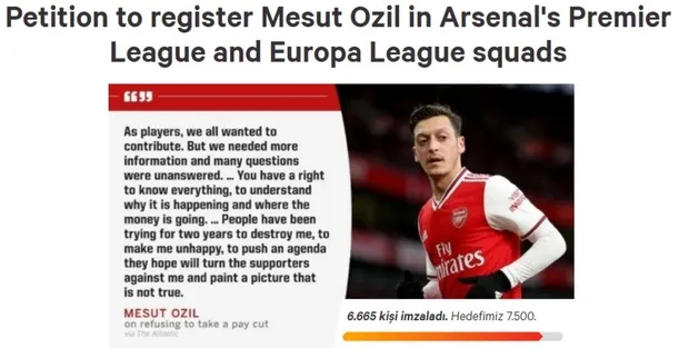 Arsenal taraftarından Mesut Özil için imza kampanyası: Mesut'u yeniden kadroya alın-3