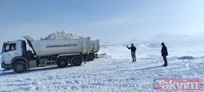 Taşıma karla can suyu! Meke Gölü’nü böyle kurtarmaya çalışıyorlar