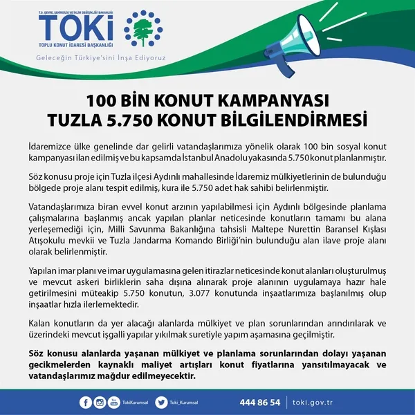 Son dakika: TOKİ'den flaş Tuzla konutları açıklaması-2